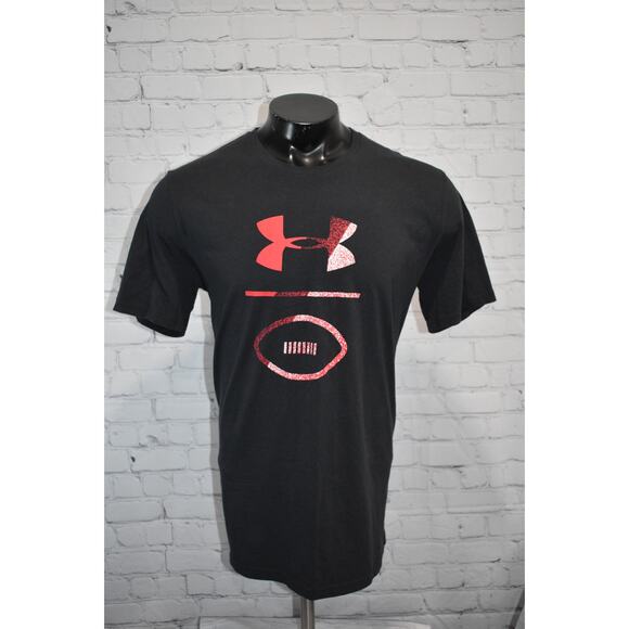Under Armour Shirt Mens Size XL Loose Gym HeatGear Football Black Performance - Picture 1 of 5
